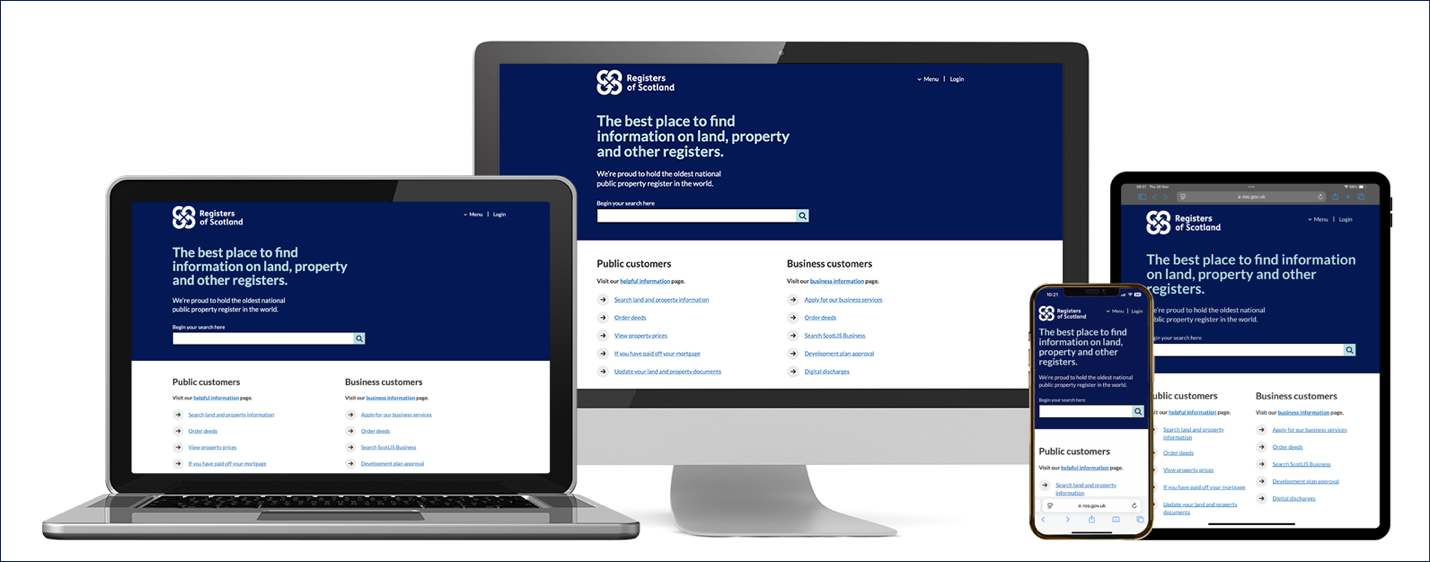 Examples of how the new homepage will look on various devices
