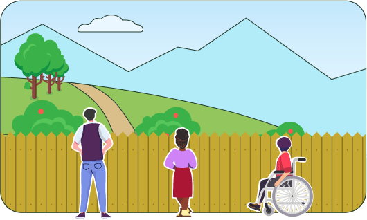 An image showing stage one of inclusion 