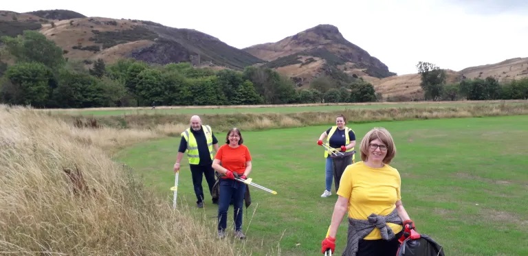 RoS staff litter picking