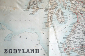 Map of Scotland in 1868